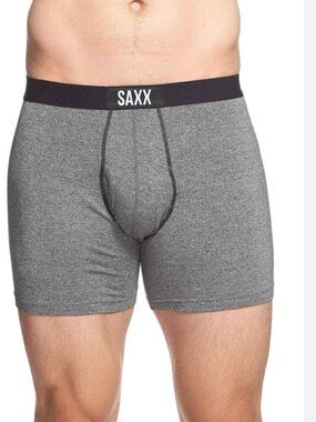SAXX Ball Park Pouch Underwear  Ultra Supersoft Boxer Brief, Large, Grey, NWOT